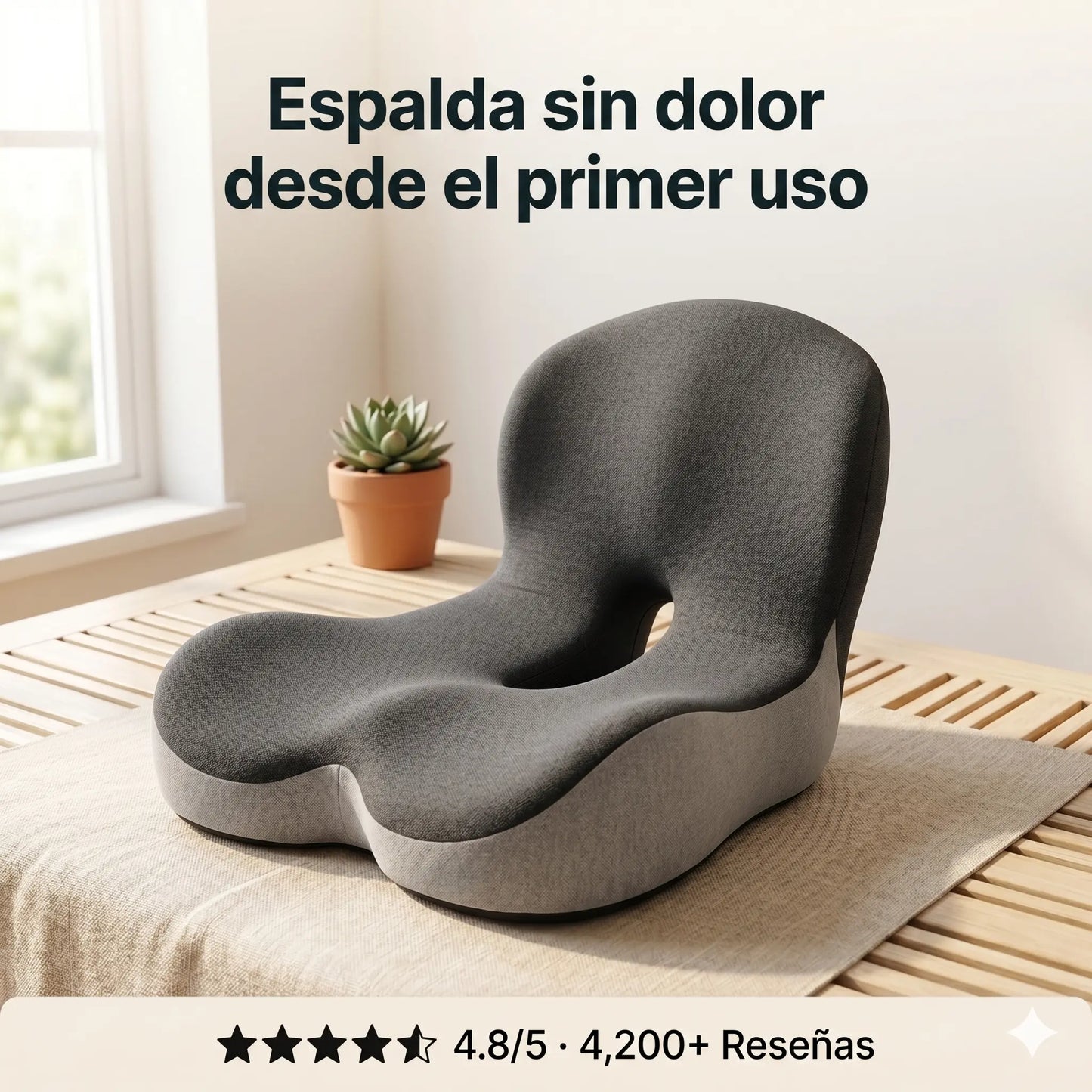 AeroSit™ - Cojín Ortopédico para Dolor de Coxis